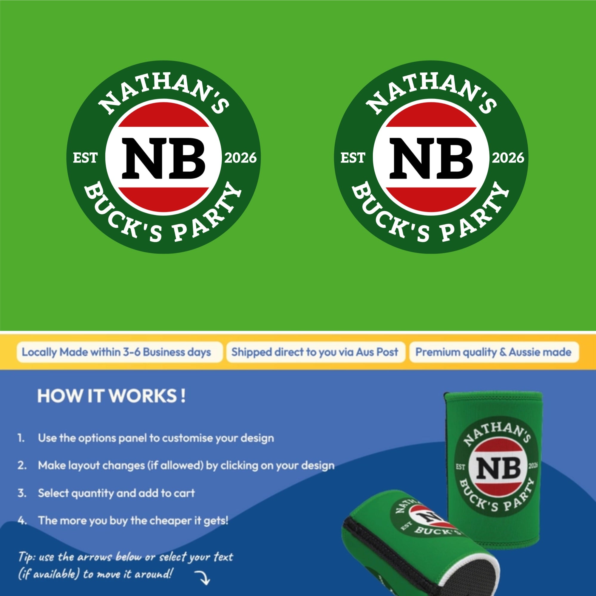 Bucks Stubby Holder #BKS01