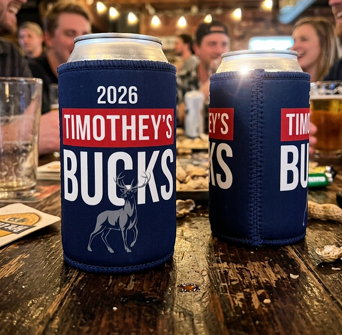 Personalised Bucks Stubby Holders 